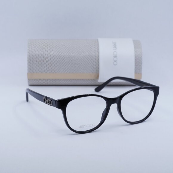 Jimmy Choo JC241 0807 00 Square 52mm Eyeglasses - Black - Picture 1 of 8